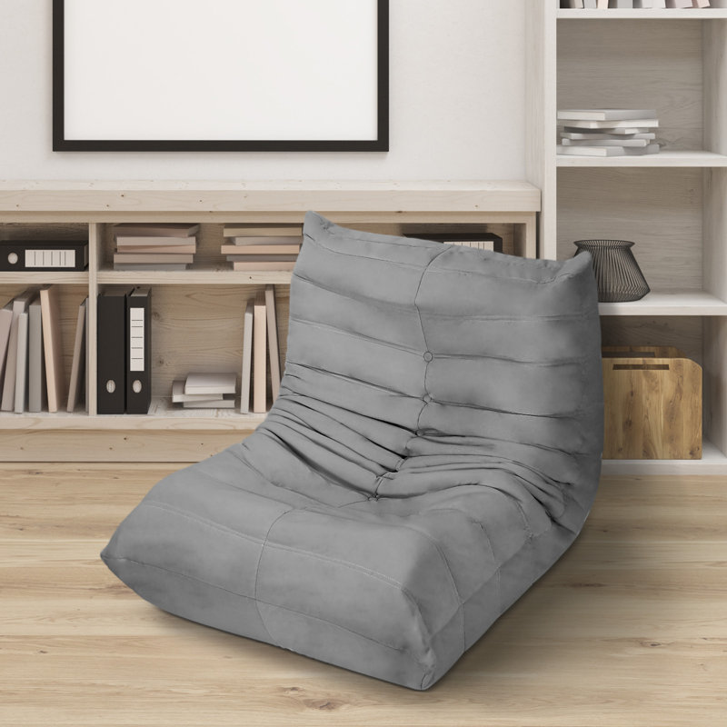 29.92-Inch Lazy Susan Chairs For Adults And Kids, Gray Faux Leather