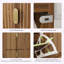 Armoire de rangement mince pour chaussures avec portes rabattables et tablettes réglables