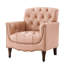 Fauteuil en cuir véritable capitonné Annja-121845631