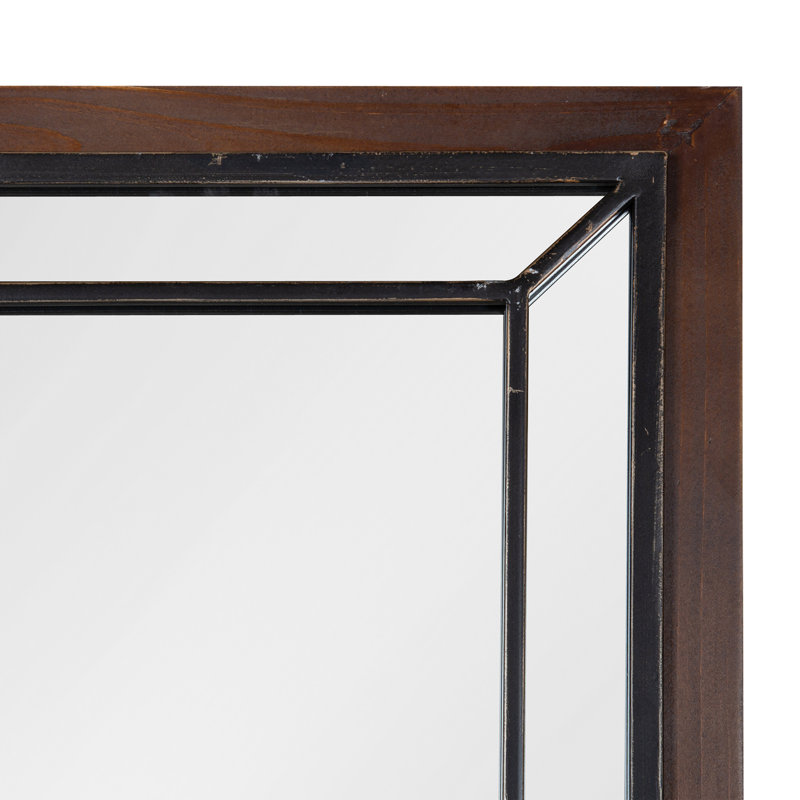 Jakavian Engineered Wood Flat Mirror, Brown