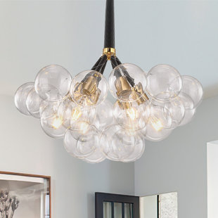 The Iridescent Waterfall Glass Bubble Chandelier