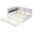 Wood Full Size Platm Bed Frame With Trundle, Shelves And Storage Headboard-1936457762