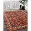 Tapis géométrique rouge / rouille / beige-649651757