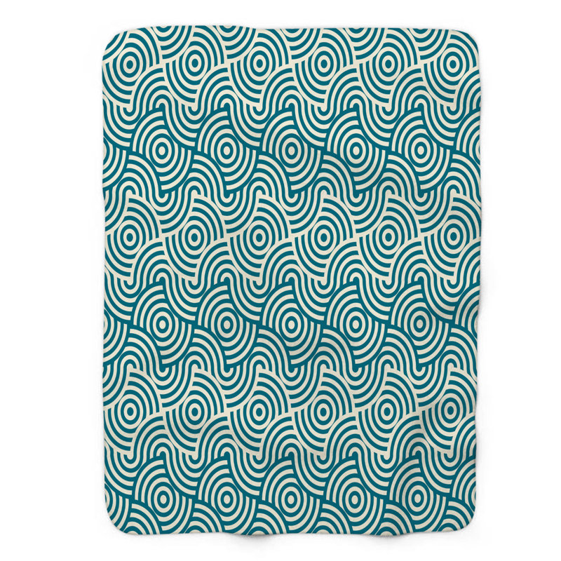 Retro Trend - couverture sherpa de qualité supérieure 1 pièce, Lit simple