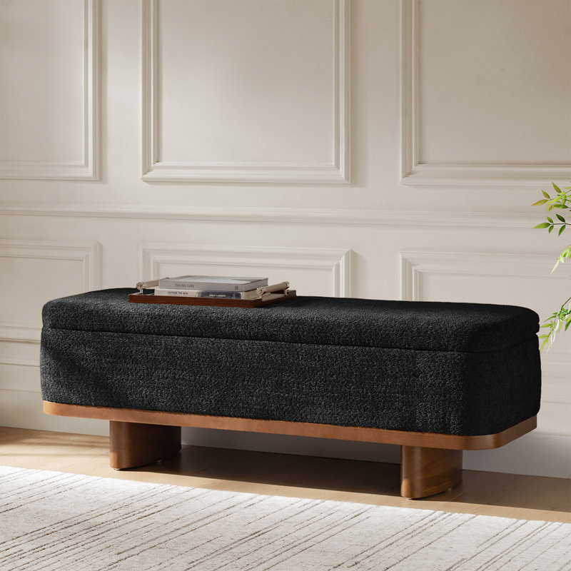 Banc de rangement simple Cheryl, Gris