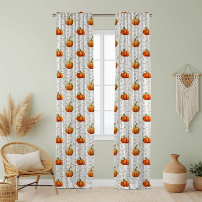 Semi Sheer Fruit Print Curtain Single Panel