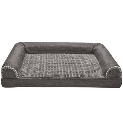 Luxe Fur & Performance Linen Sofa Bed