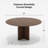 Enciso Round Solid and Manufactured Wood Cross Pedestal Dining Table-839574044-840046788