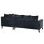Adelya 3 Seater Velvet Corner Sofa -296070211