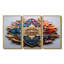 «Golden Turquoise Flower - Boho Mandala», ensemble de reproduction d'art mural-463217478-463217475