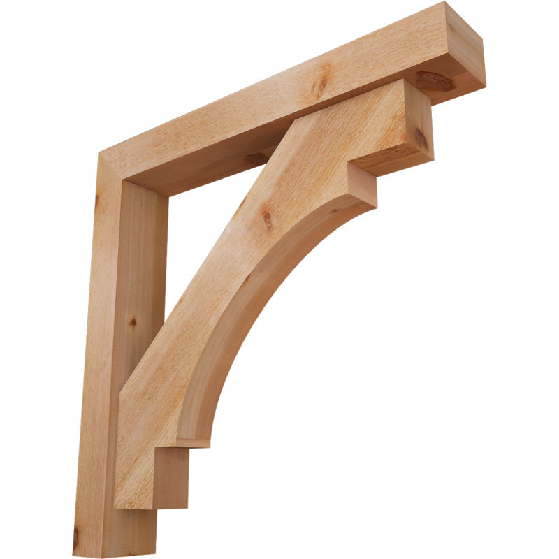 Support Merced Block avec support décalé, 38 x 38, Cèdre rouge occidental de l 6 po (scié brut)