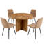 Ensemble repas pour quatre personnes