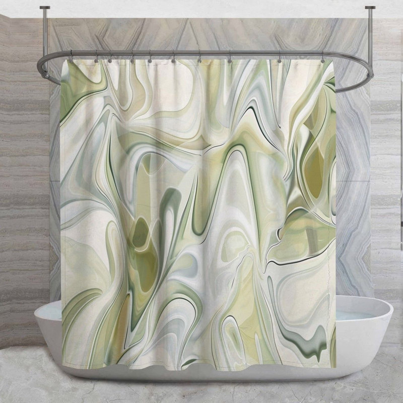 Rideau de douche Marble Swirls, H 73 po x l 70 po