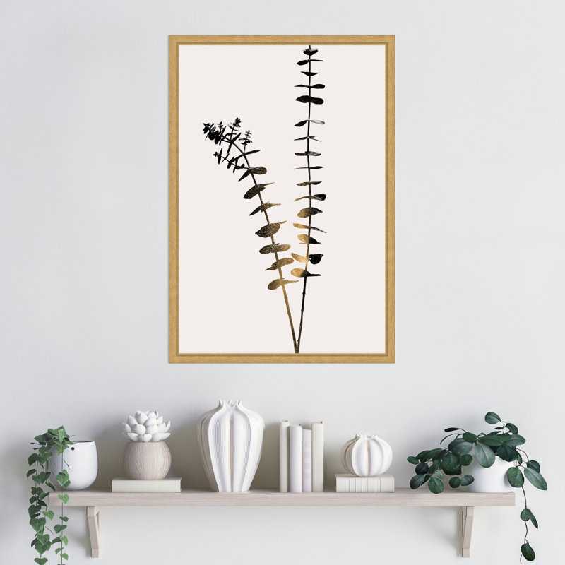 «Eucalyptus beige» par Eins Kubistika, reproduction d'art sur toile encadrée, H 23 po x l 16 po