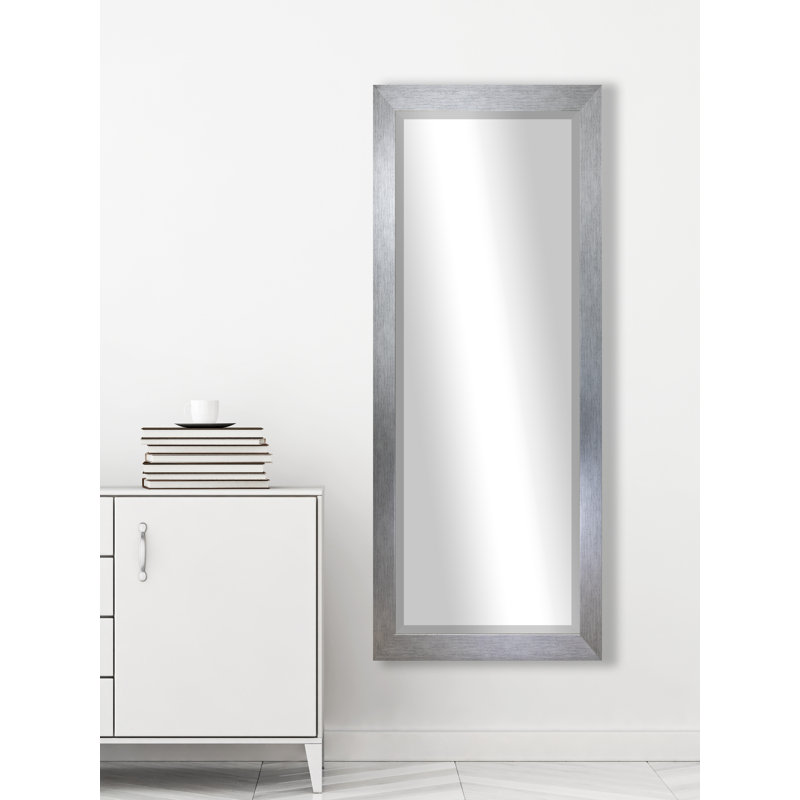 Henslee Mirror, Brushed Silver, 63.5" H x 25.5" W