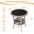 Patio Round Wicker Side Table-1141730916