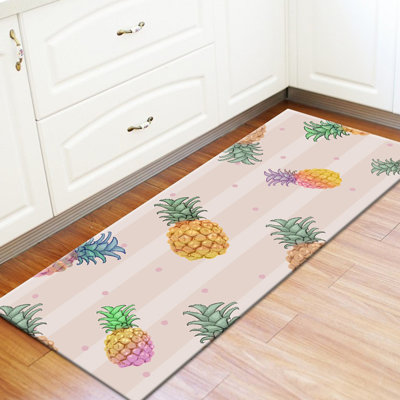 Tapis vert / jaune / rose en jute tissé à la machine Alpaugh
