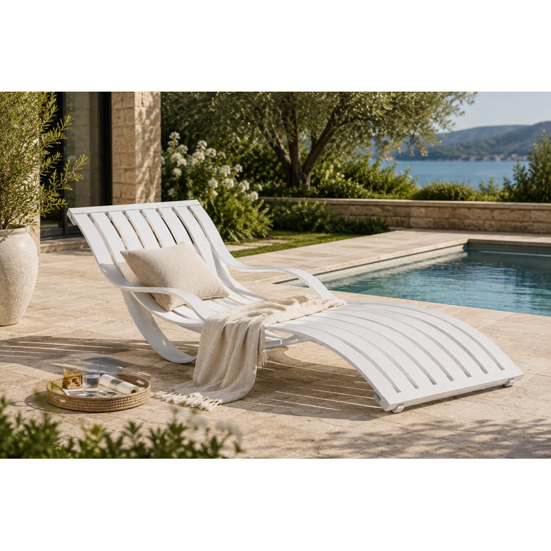 Méridienne simple 79 po Hareton, Blanc