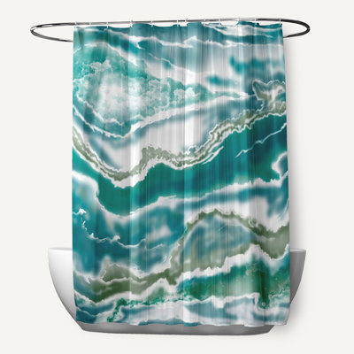 Rideau de douche simple à motif floral Lolo