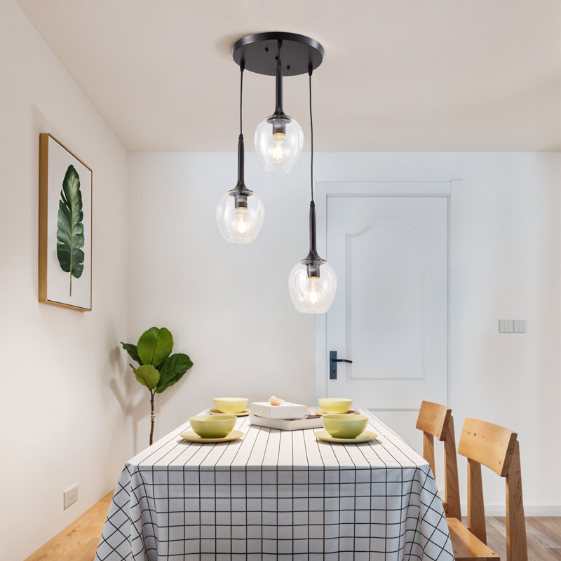 3 - Light Natural Chandelier Pendant