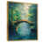 Toile avec cadre flottant or