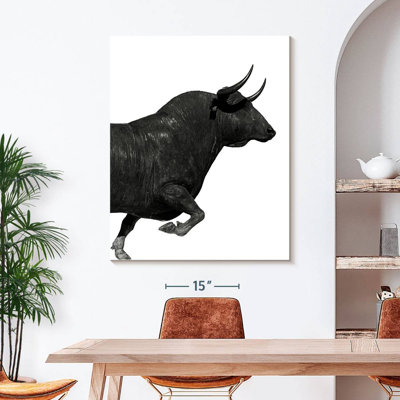 «Charging Black Bull» sur toile