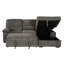 Canapé-lit modulaire convertible en L avec méridienne de rangement, canapé-lit de salon, gris