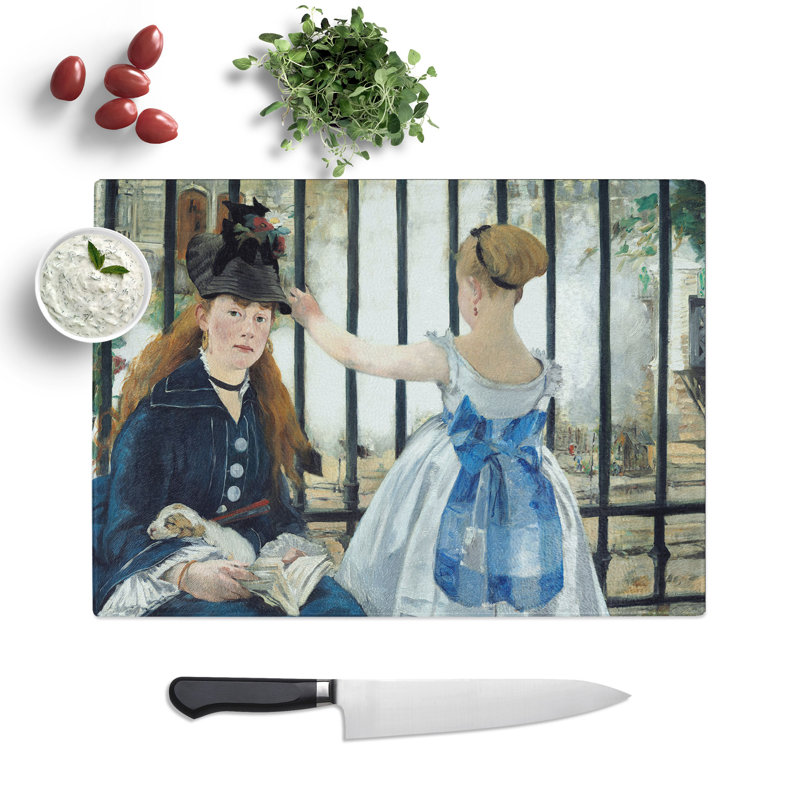 The Railway by Edouard Manet Chopping Board, 0.4cm H x 28.5cm W x 39cm L