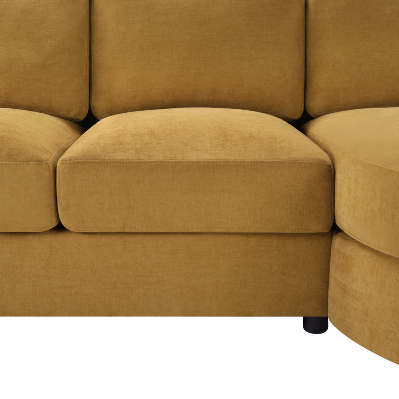 Modular Sectional L Shaped Couch With Ottoman,Soft Chenille Fabric,Ergonomic Design,Tufted Cushion Backrest Design,High Quality Wooden Base Easy Install,Fits Bedrooms Living Rooms Reading Nooks,Beige