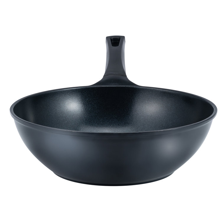 Green Earth Wok by Ozeri, with Smooth Ceramic Non-Stick Coating (100% PTFE and PFOA Free), Vulcan Black