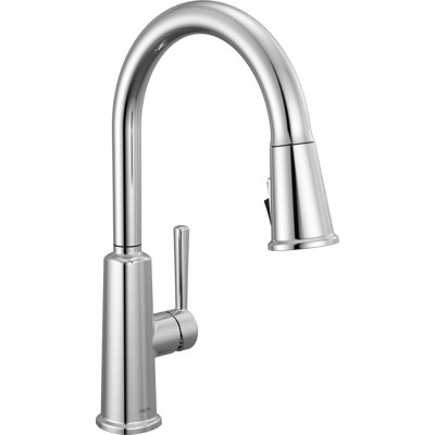 Delta Finnridge Pull Down Kitchen Sink Faucet, Kitchen Faucet with High Pressure ProClean Spray