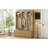 Farmhouse Wooden Style Hall Tree with Arched Design, Elegant Entryway Bench with Retro Hooks, Rustic Coat Rack & Shoe Organizer with Drawers for Mudroom, Living Room, Oak, Natural-638642459