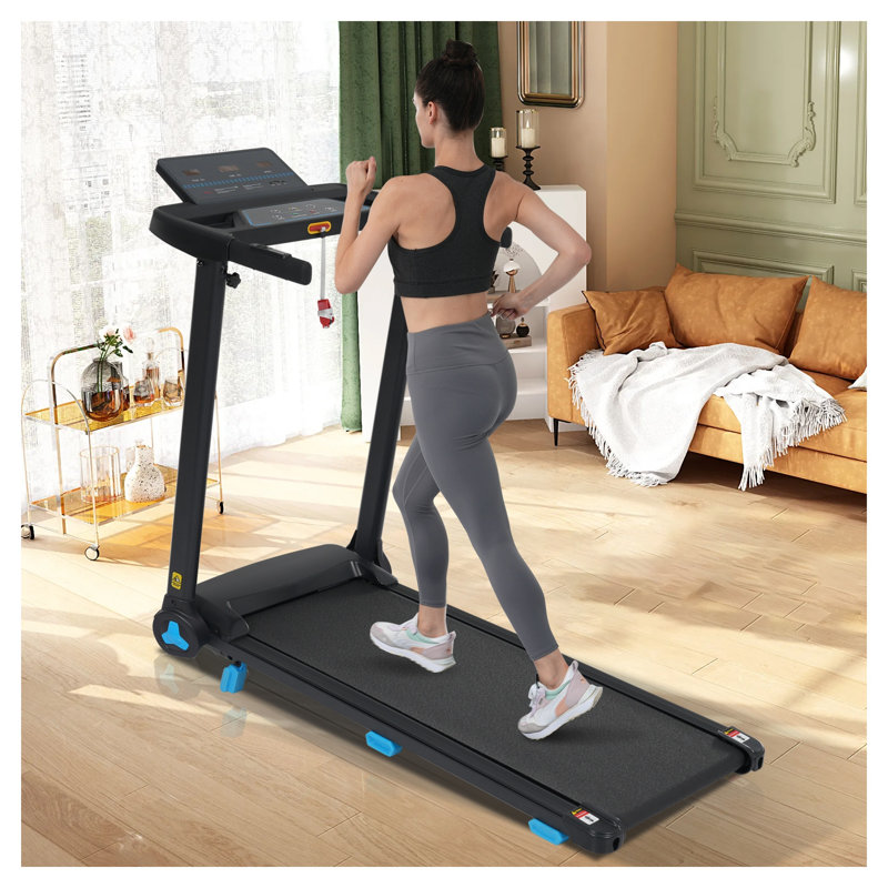 Tapis roulant pliable avec inclinaison de 8% et moteur de 3 HP pour la salle de gym à domicile