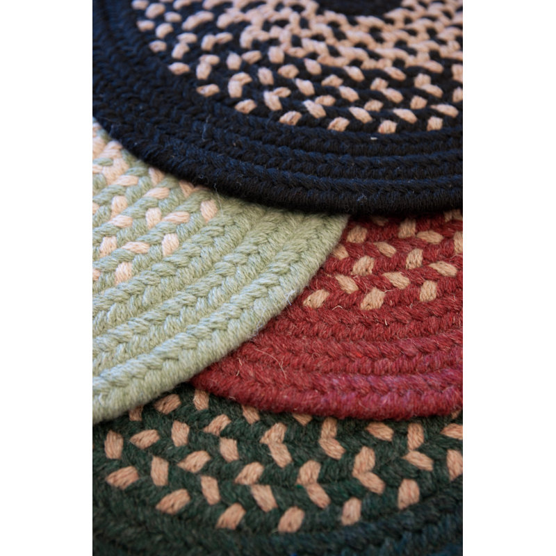Tapis réversible en mélange de laine Paden - bois de rose, Ovale 2 pi x 5 pi