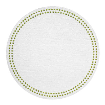 Pearls Vinyl Round Placemats