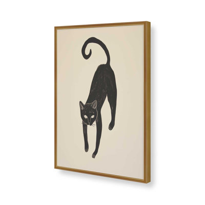 Black Cat Portrait In Matisse By Cocoon Design Canvas Art Print