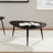 Xander Black Triangular Solid Wood Coffee Table