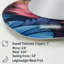 Fiery Fusion III - miroir mural en arc à collages abstraits, miroir décoratif asymétrique jaune-601303461