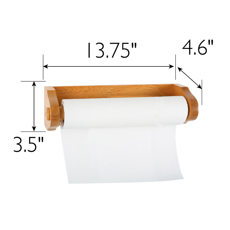 Honey Oak Wood Traditional Paper Towel Holder