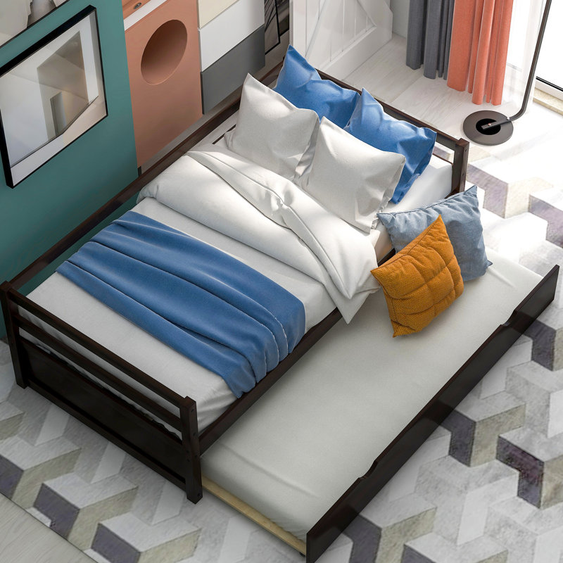 Twin Daybed With Trundle In Color - Wood For Bedroom
