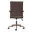 Chaise de bureau pivotante espresso et bronze