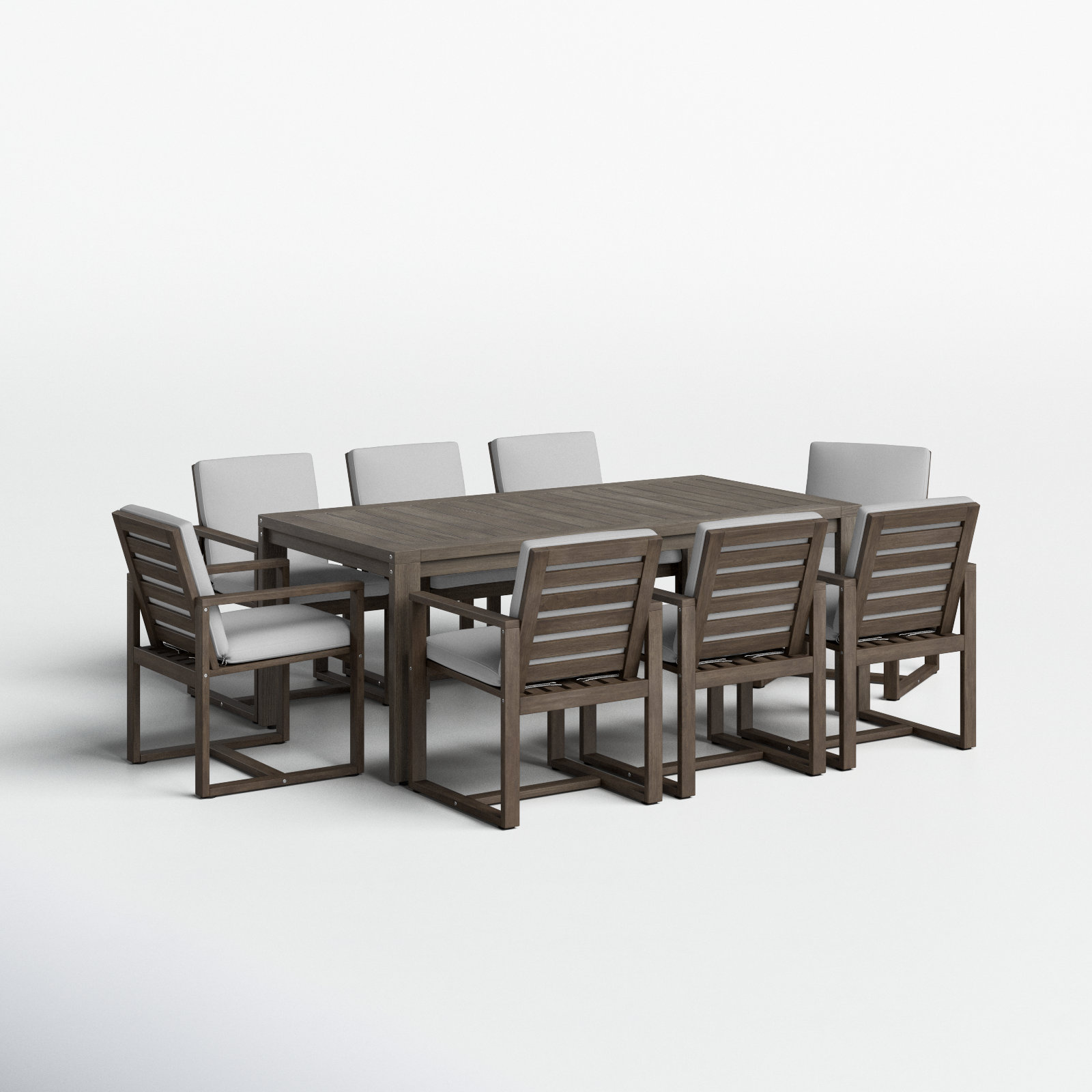 Joly 87" Eucalyptus Patio Dining Set