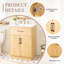 Meuble-lavabo autoportant moderne 24 po avec lavabo en céramique, couleur bois naturel
