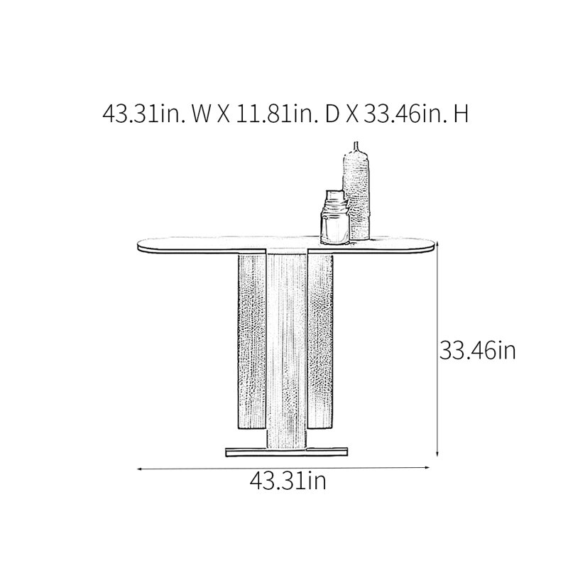 Console Modern Minimalist Art, H 33,46 po x l 43,31 po x P 11,81 po