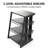4-Tier Media Stand Audio Rack with Height Adjustable Shelves-1099802117