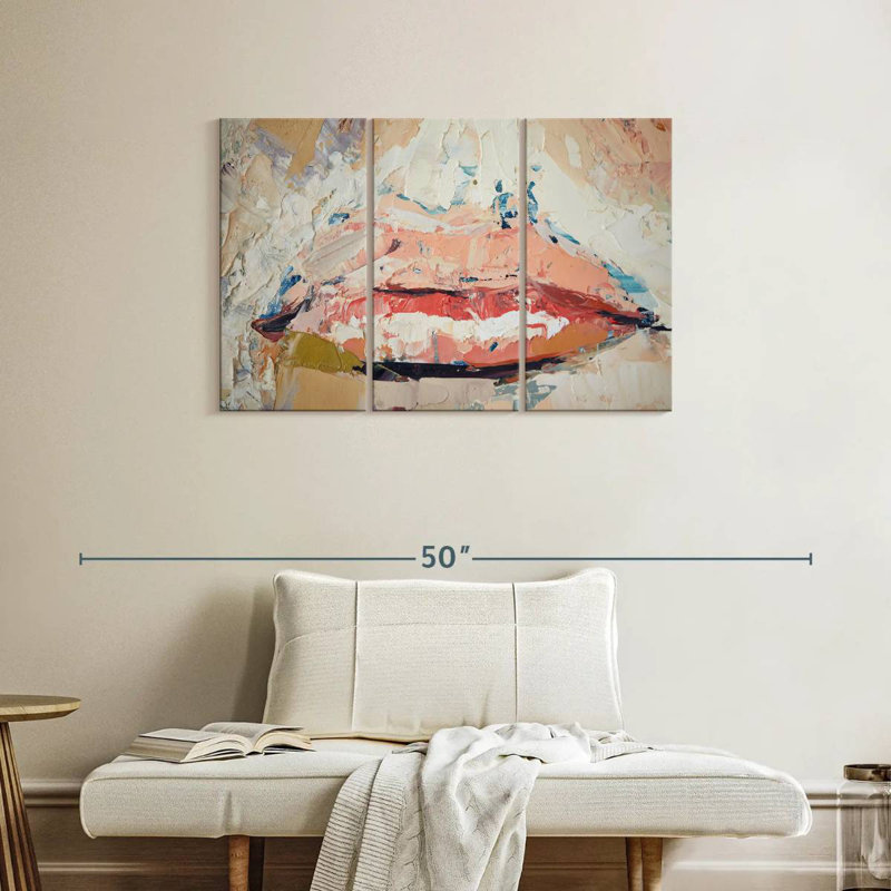 Shuttleworth Abstract Lips, 24" H x 38" W