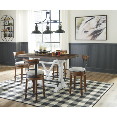 Valebeck Counter Height Dining Table and Barstools