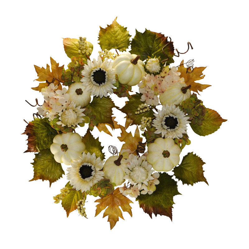 Couronne de citrouille 24 po BLANC 