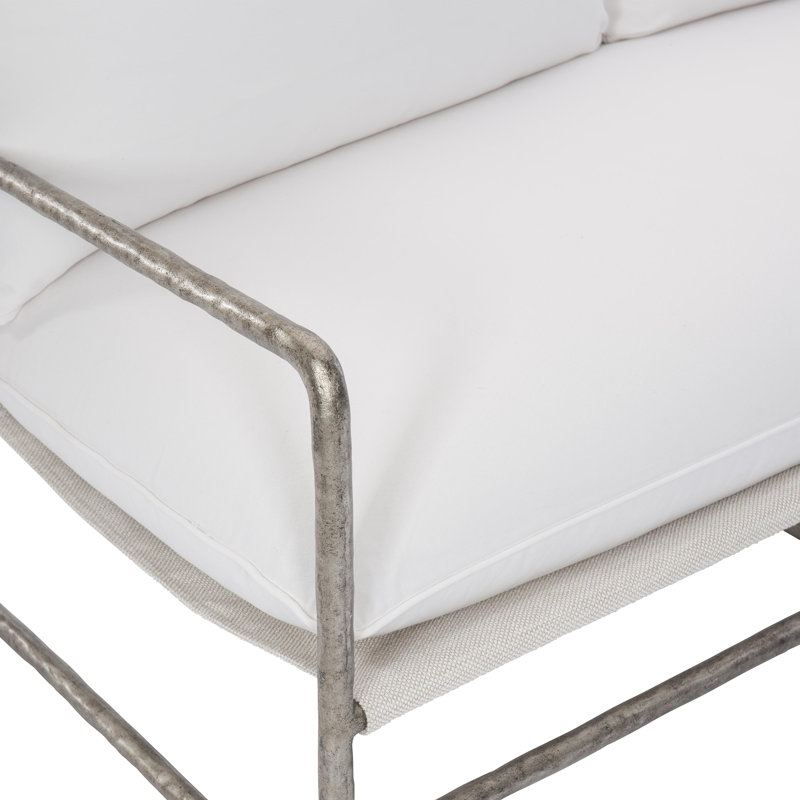 Sorrento 63'' Wide Rectangle Powder Coated Aluminum Patio Sofa with Cushions