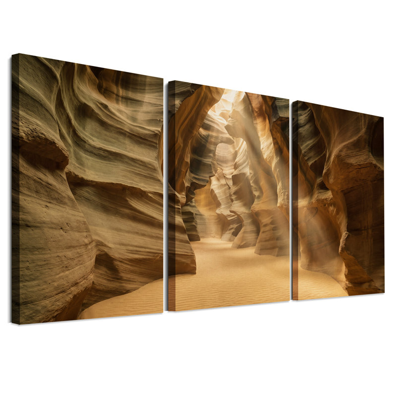 Sunlit rain Canyon, H 30 po x l 20 po x 3 pièces